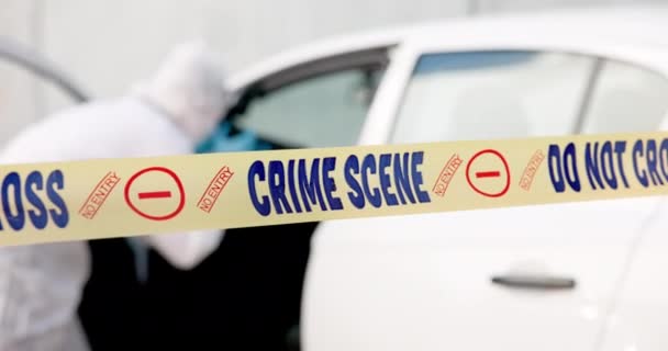 Accident Crime Scene Forensic Photographer Camera Evidence Court Work Investigation — Stock Video