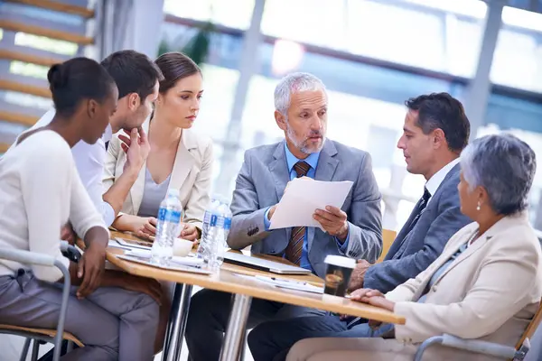 Group Businesspeople Meeting Discussion Together Office Diversity Teamwork Professionals Partnership — Stock Photo, Image