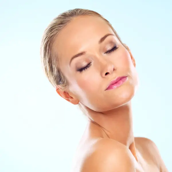 Dermatologie Schoonheid Vrouw Voor Huidverzorging Make Wellness Voor Schoon Helder — Stockfoto