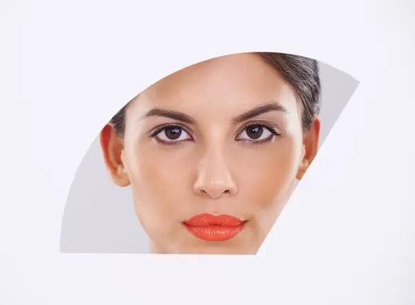 Mujer Retrato Cosmética Estudio Maquillaje Cuidado Piel Dermatología Para Cambio — Foto de Stock