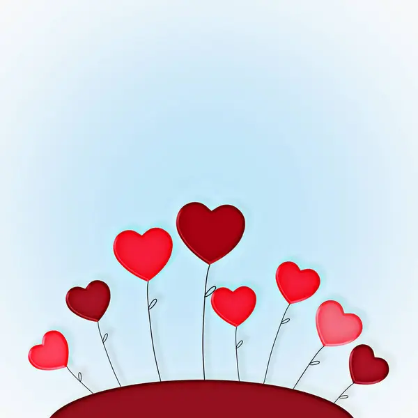 Graphiques Arbres Cœurs Pour Symboliser Amour Pour Soutien Connexion Émotionnelle — Photo