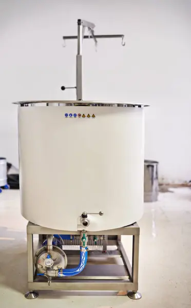 Tank Bierproductie Distilleerderij Met Apparatuur Voor Proces Fabriek Brouwerij Met — Stockfoto