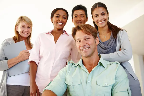 Business People Portrait Happy Teamwork Office Diversity Solidarity Consultant Work — Stock Photo, Image
