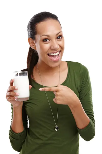 Женщина Портрет Молоко Детоксикации Студии Молочные Молочные Коктейли Питания Белом — стоковое фото