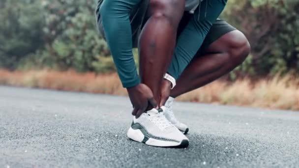 Fitness Ayak Bileği Eller Sakatlık Kaza Yarışta Ağrı Yarışma Maraton — Stok video