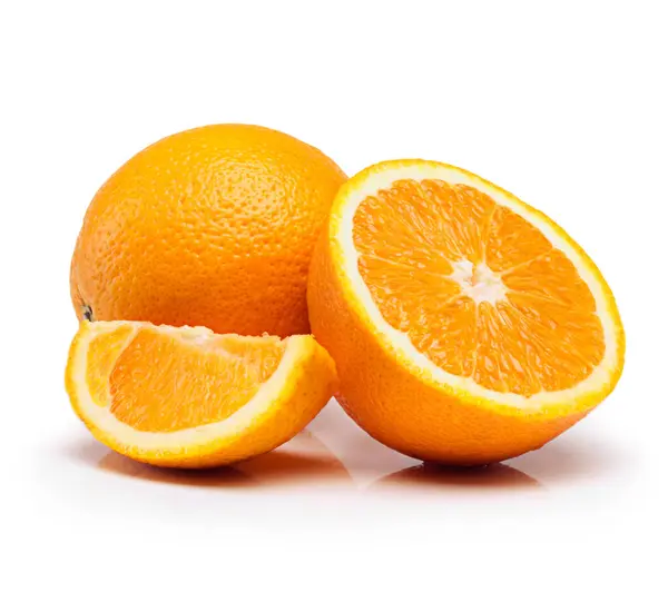 Витамин Цитрусовые Оранжевый Единого Белого Фона Клетчатки Здоровья Сердца Хорошего — стоковое фото