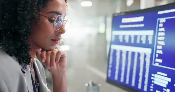 Корпоративные Бизнес Женщины Компьютерные Статусы Исследованиями Фондового Рынка Инвестиционной Работы — стоковое видео