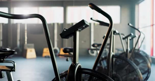 Elliptical Gym Machine Cardio Fitness Exercise Health Wellness Gear Studio — Stock Video