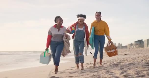 Glad Ferie Venner Stranden Picnic Eller Sammen Sommeren Ferie Brasilien – Stock-video