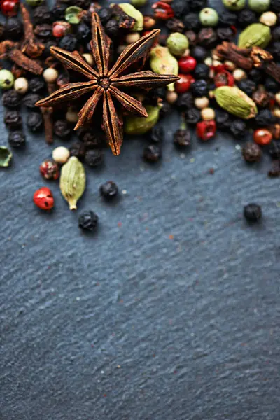 Hela Kryddor Ingredienser Och Matlagning För Mat Med Mock Doft — Stockfoto