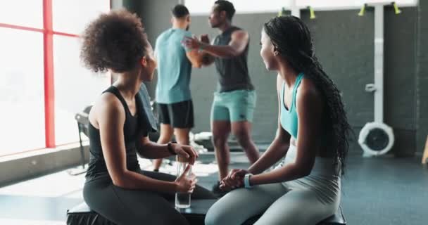 Grupa Fitness Trening Zaczynają Się Treningu Zdrowia Odnowy Biologicznej Studio — Wideo stockowe