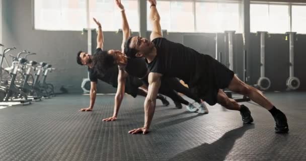Entraînement Fitness Coach Avec Des Personnes Pour Gym Exercice Étirement — Video