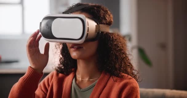 Mujer Futuro Tecnología Con Streaming Para Juegos Transformación Digital Metaverso — Vídeo de stock