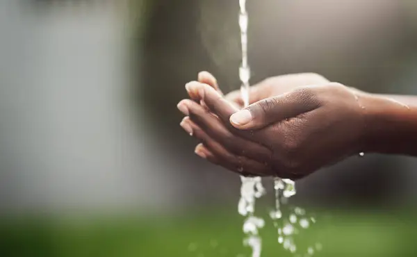 Hands Water Splash Sustainability Hygiene Environment Health Eco Friendly Cleanness — Stock Photo, Image