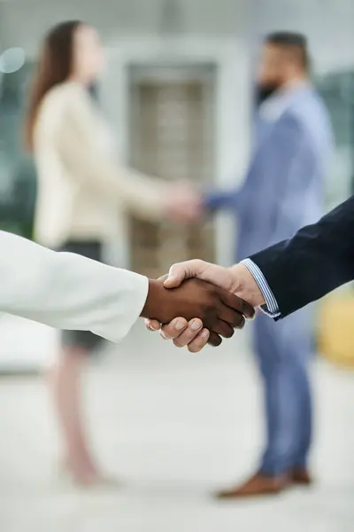 Handshake Deal Business People Office Partnership Collaboration B2B Agreement Professional — Stock Photo, Image