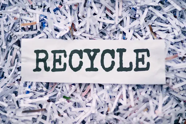 Shredding Paper Trash Bin Studio Recycling Office Disposal Confidential Waste — Stock Photo, Image