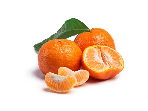 Fruit Citrus Tangerine Vitamin Detox Healthy Nutrition Isolated White Background — Stock Photo, Image
