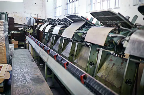 Impresión Fábrica Máquina Papel Las Instalaciones Producción Para Distribución Publicación —  Fotos de Stock