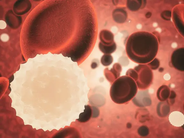 Virus Del Sangue Cellule Molecole Con Microbo Astratto Particellare Batteri — Foto Stock