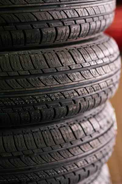 Tyres Pile Wheel Garage Repairs Rubber Fixing Replace Fitting Car Stock Picture