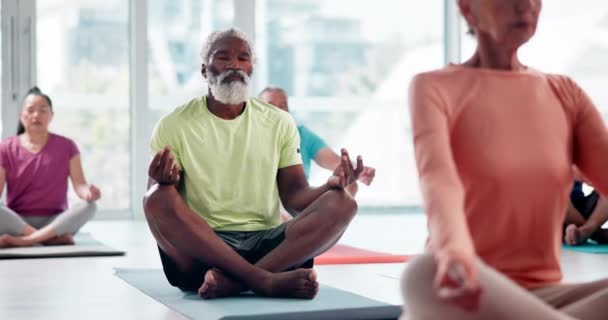 Nilüfer Çiçeği Yoga Sınıfında Huzur Sakinlik Akıl Sağlığı Için Sağlıkla — Stok video