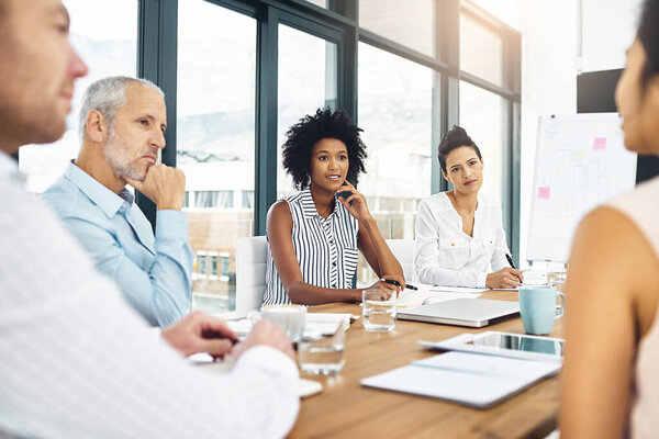 Gente Negocios Sala Juntas Hablar Sobre Plan Para Crecimiento Empresa — Foto de Stock