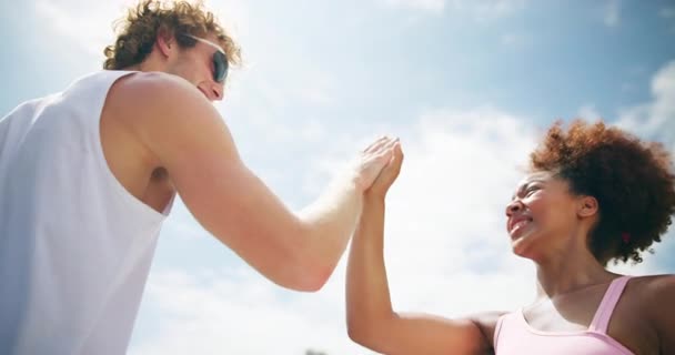 Support High Five People Fitness Exercise Training Bonding Celebration Man