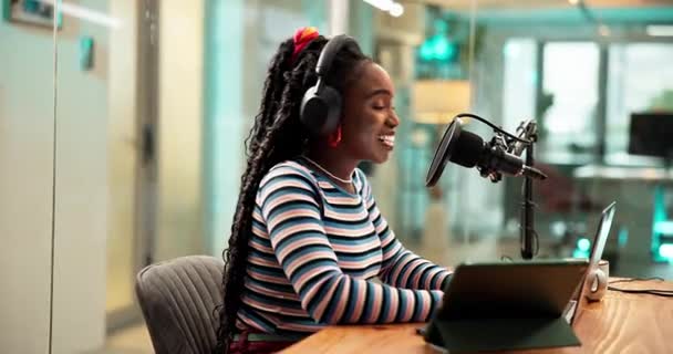business professional practicing shadowing technique with headphones and microphone in modern office setting