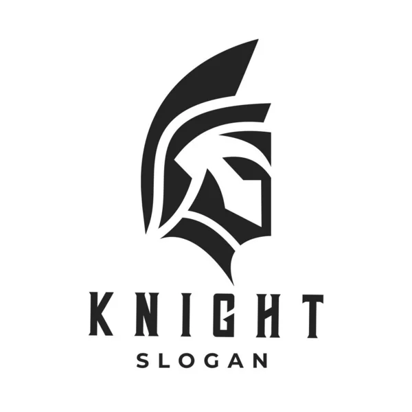 Spartalı Bir Şövalye Miğferi Içeren Çarpıcı Bir Logo Tasarımı Logo — Stok Vektör