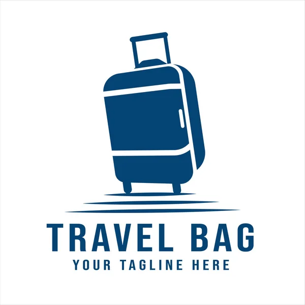 Retro Vintage Travel Bag Silhueta Logotipo Design Ícone Símbolo Viagem — Vetor de Stock