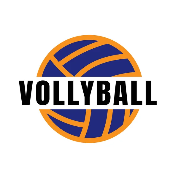 Логотип Волейбольного Спорта Волейбольный Клуб Эмблема Волейбольного Клуба Турнира Шаблон — стоковый вектор