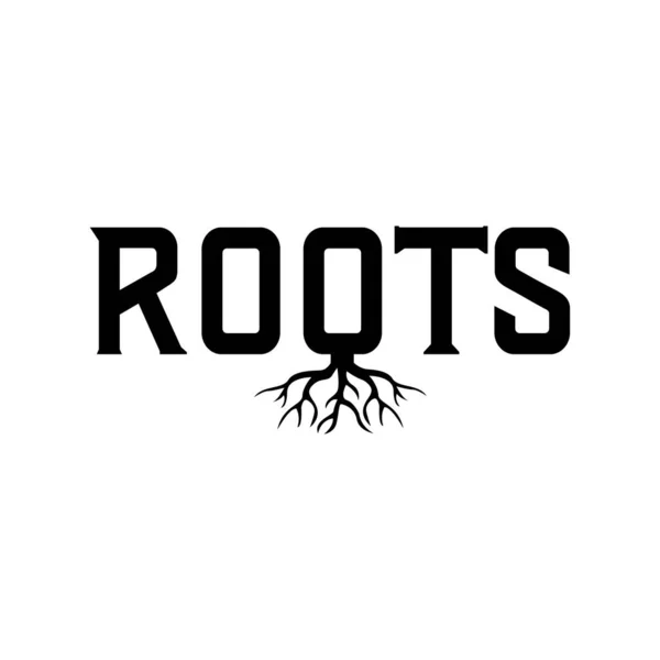 Vintage Retro Roots Creeper Typografický Design Loga Šablona Symbol Vektorová — Stockový vektor