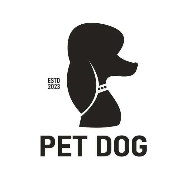 Hermosa Inspiración Diseño Silueta Caniche Perro Mascota Puede Ser Utilizado — Vector de stock