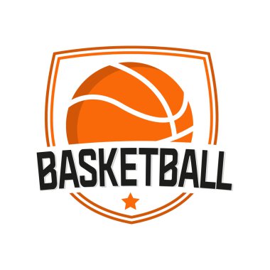 Amerikan Spor Basketbol Kulübü logosu, basketbol kulübü. Turnuva basketbol kulübü amblemi, tasarım şablonu