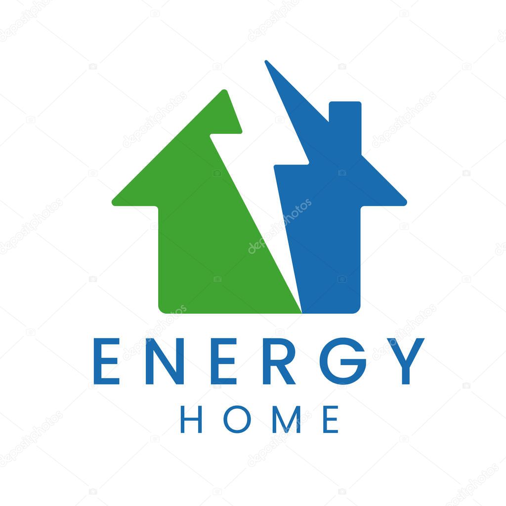 Simple Minimalist Electric House Icon for Electrical Shop Vector Logo Design Illustration