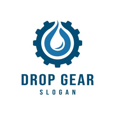 Basit Su Damlası Vektörlü Gear Tasarımı Çizimi