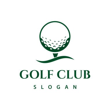 Golf Topu Tasarımı, Basit Dalga Sembollü Tee. Golf kulüpleri spor logosu için