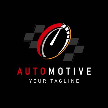 Otomotiv Logosu Tasarımı, Basit Hızlı Konsept Spor Araba Temalı Otomobil Tamir Servisi