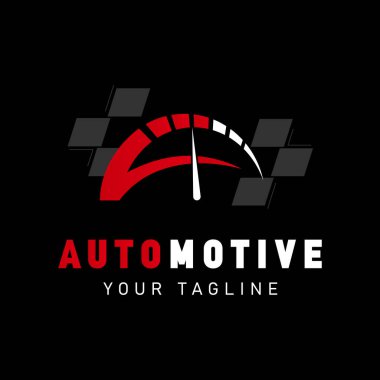 Otomotiv Logosu Tasarımı, Basit Hızlı Konsept Spor Araba Temalı Otomobil Tamir Servisi