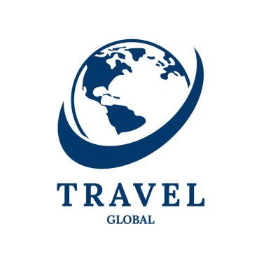 Gezegen Sembol Logosu, Globe. Şirket, Teknoloji, Küreselleşme ve İletişim için Modern Vektör Tasarımı