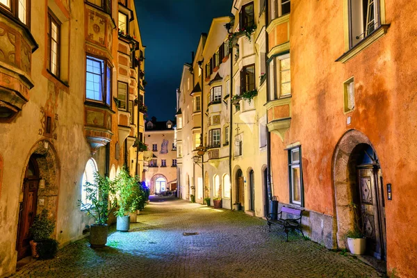 Eine Fußgängerzone Der Historischen Altstadt Von Hall Tirol Einem Beliebten — Stockfoto