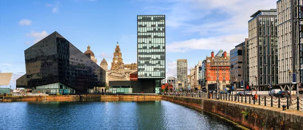 Pemandangan Panorama Dari Pusat Kota Liverpool Inggris Inggris — Stok Foto