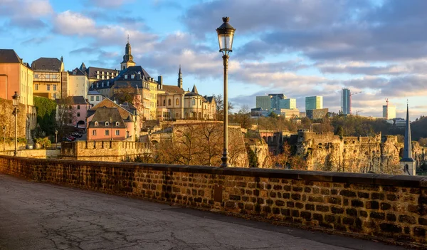 Vista Panorâmica Das Muralhas Cidade Velha Luxemburgo Ducado Luxemburgo — Fotografia de Stock