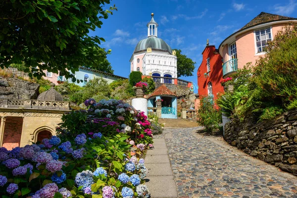 Picturesque Portmeirion Village North Wales United Kingdom Known Its Colorful Stock Photo