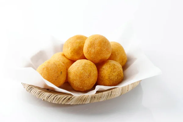 Thai Fried Sweet Potato Balls or Kanom Kai Nok Krata, Thai Dessert. Popular as Bola Ubi in Indonesia