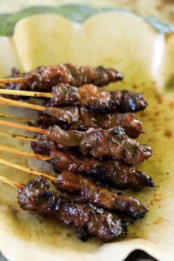 Concept Sate Kambing Maranggi (Lamb Satay), Indonesian Traditional Satay with Beef or Lamb, Served in Restaurant 