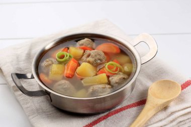 Soup Bakso Sayuran on the Table