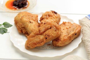 Pisang Goreng Sambal Roa or Fried Banana with Sambal Roa is One of the Typical Culinary Delights from Manado Indonesia