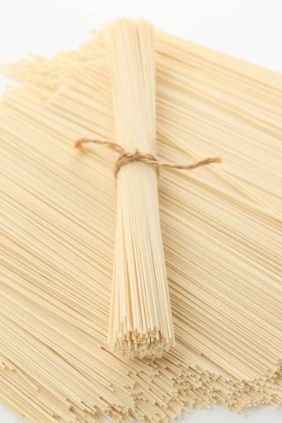Сырая Сушеная Рисовая Лапша Белая Лапша Японская Корейская Еда — стоковое фото