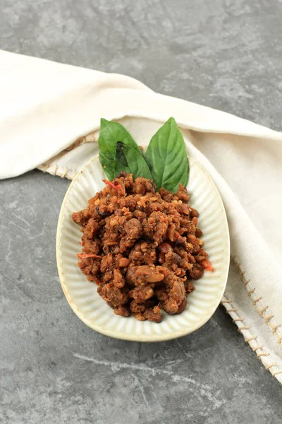 Tumis Oncom Dtir Fry Fermented Peanut Comida Fermentada Tradicional Popular — Fotografia de Stock